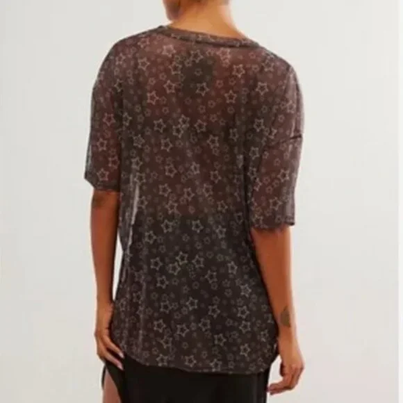 *NWT* FP & One Teaspoon Mesh Sensory Star Tee- Size M - Picture 2 of 5